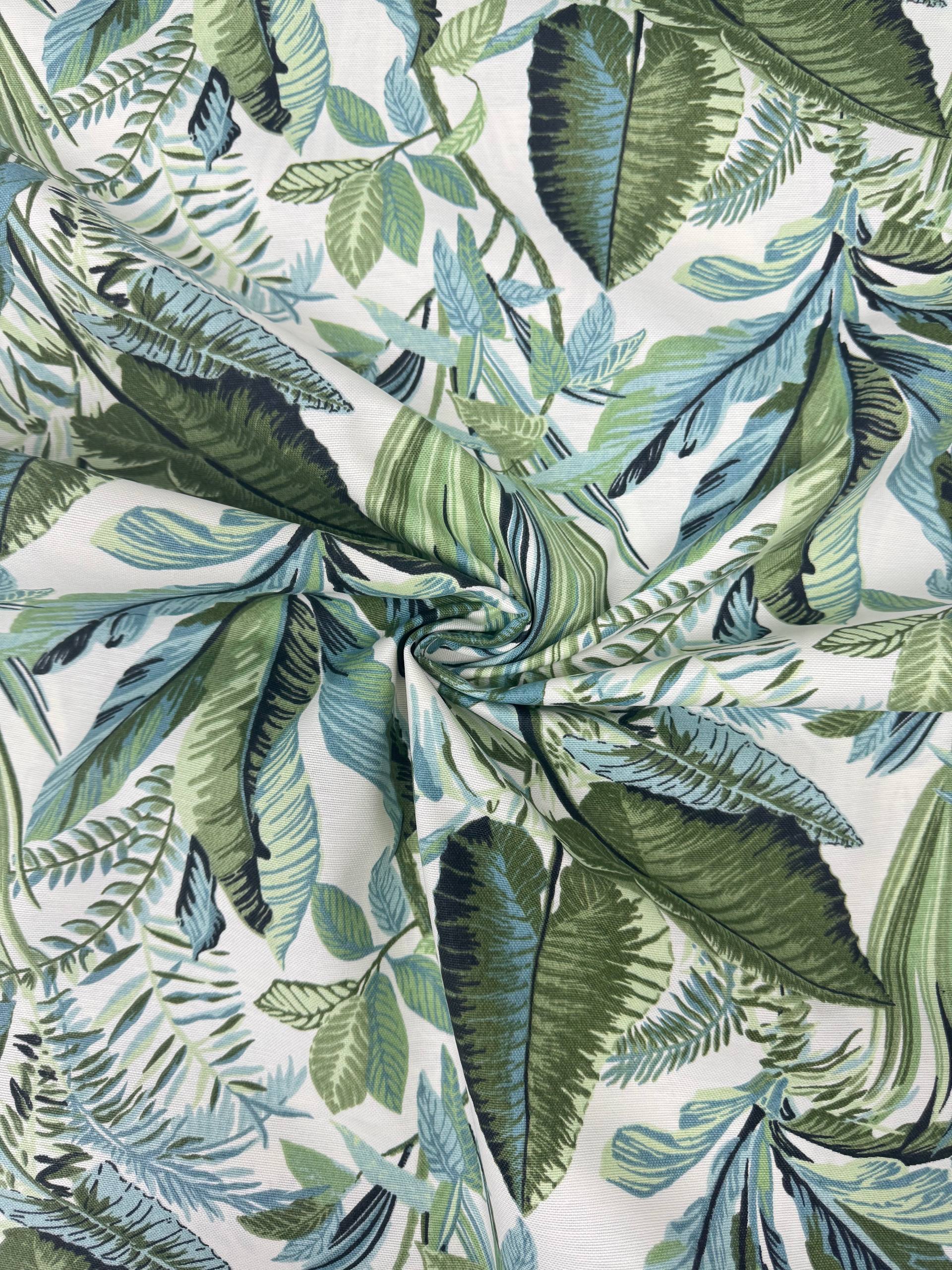 Karışık Yapraklar Desenli Duck Kumaş - Duck Bezi