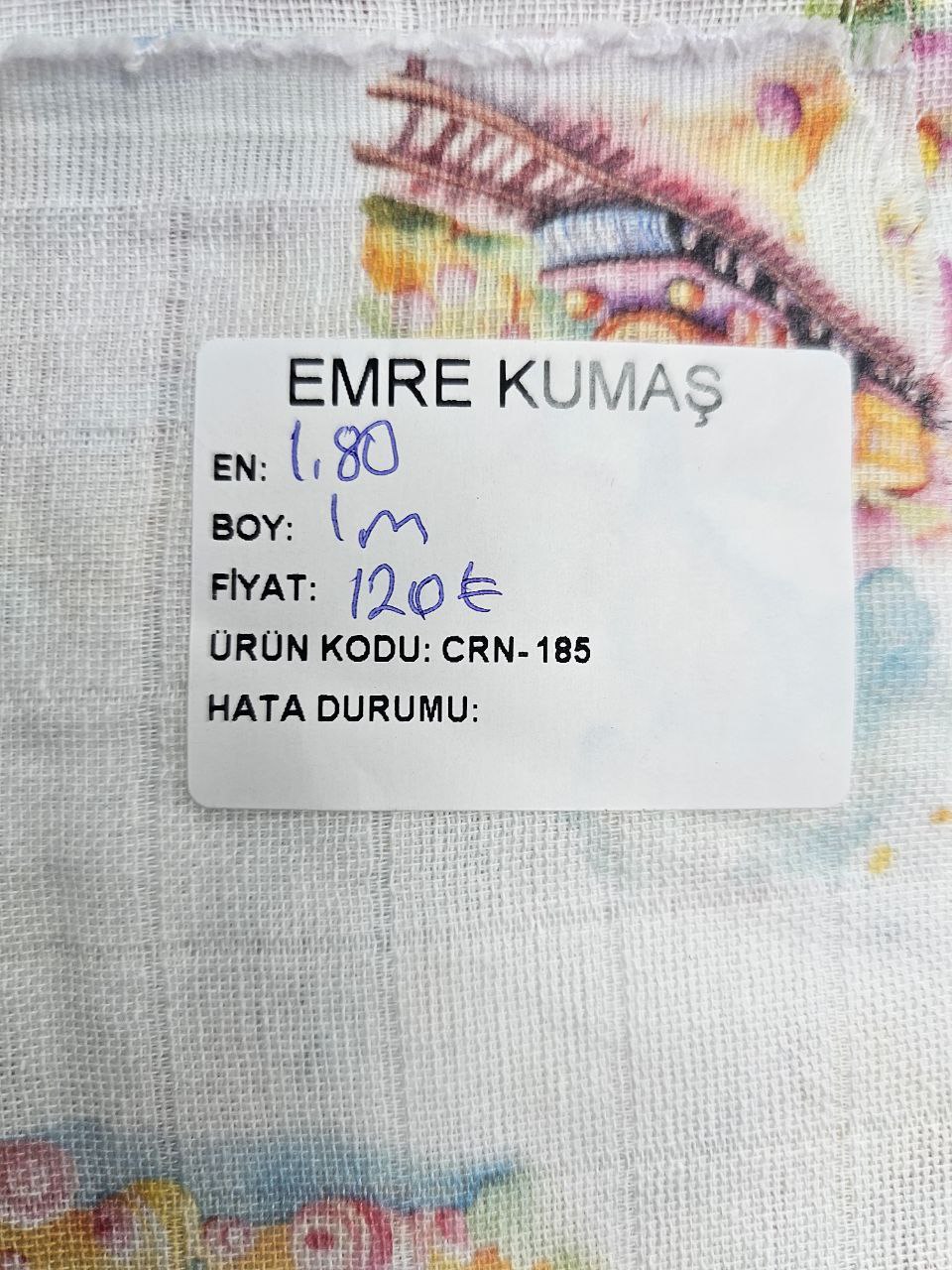 Desenli Bebek Müslin Kumaş
