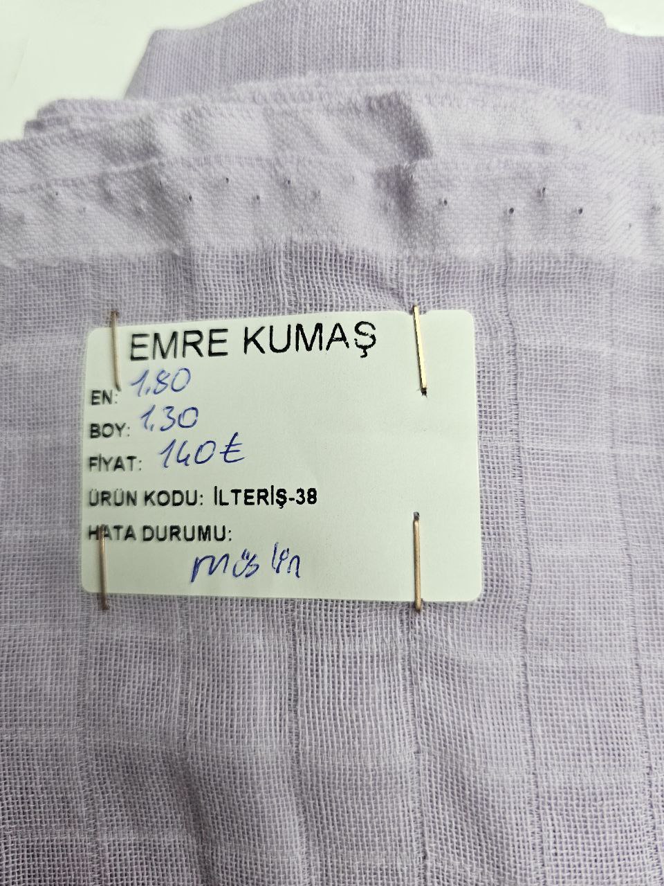 Lila Renk Müslin Kumaş