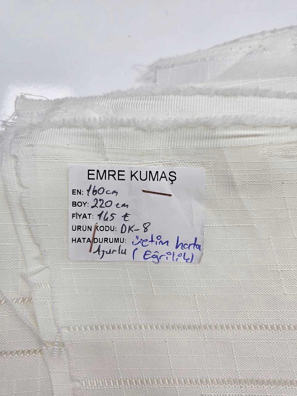 Ekru Ajurlu İsveç Keteni Kumaş