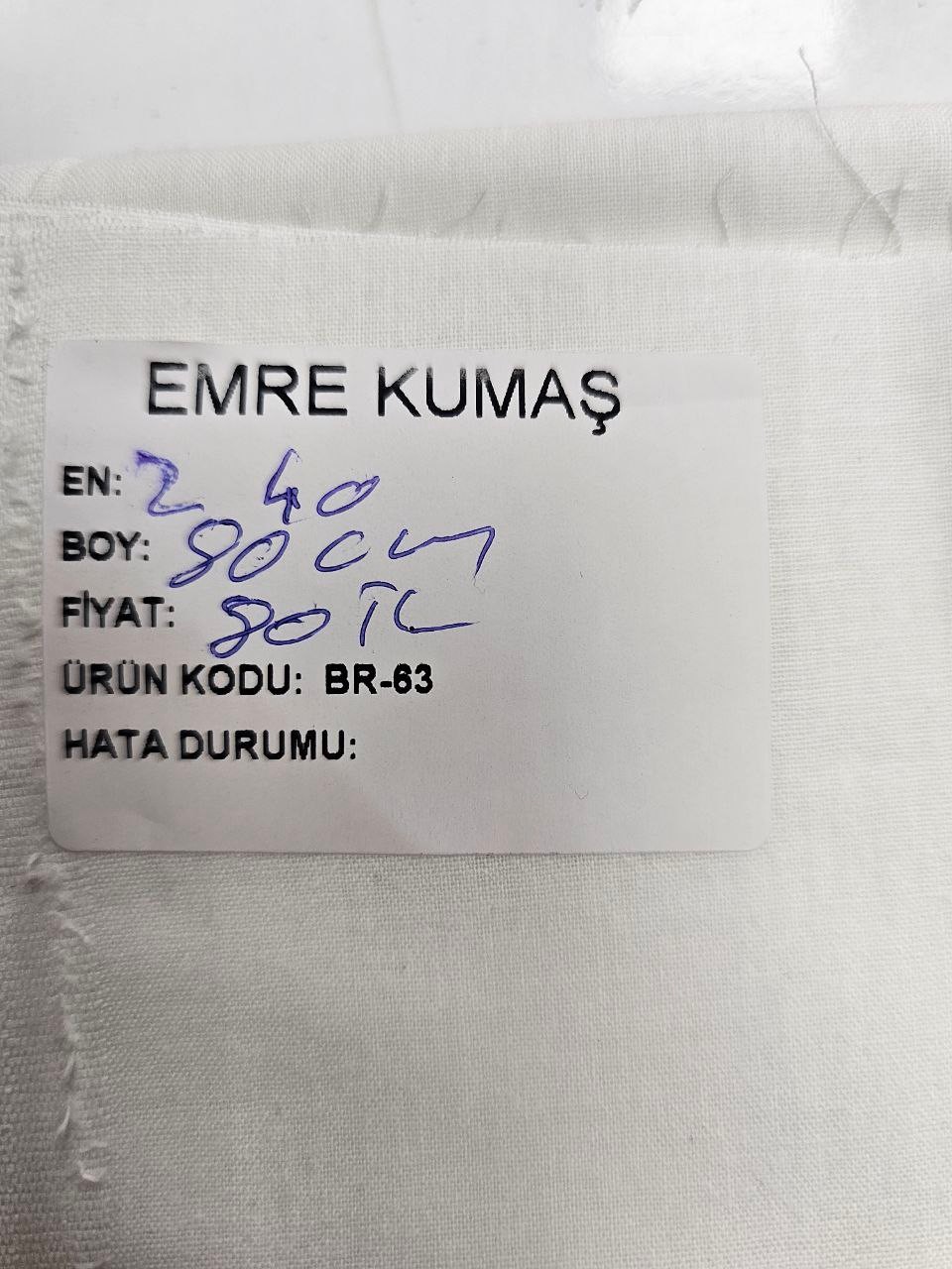 Beyaz Renk Nevresimlik Poplin Kumaş