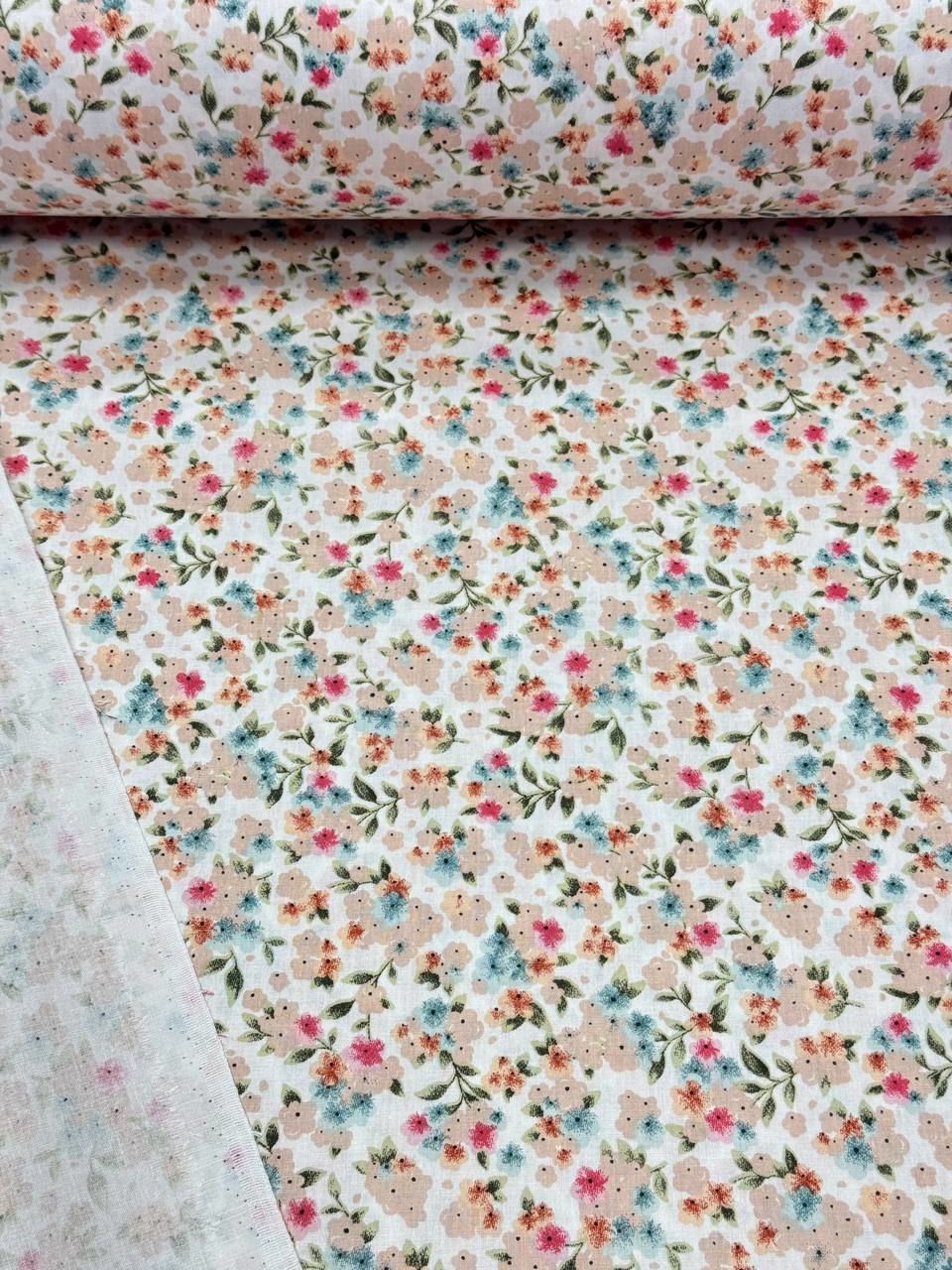 غطاء لحاف ويلا بنقشة زهور من القطن بنسبة 100%، مصنوع من قماش البوبلين