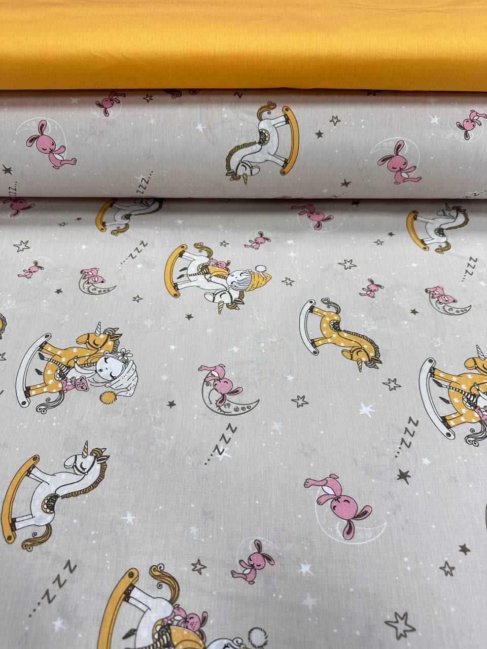 Uykucu Prenses Desenli Nevresimlik Poplin Kumaş