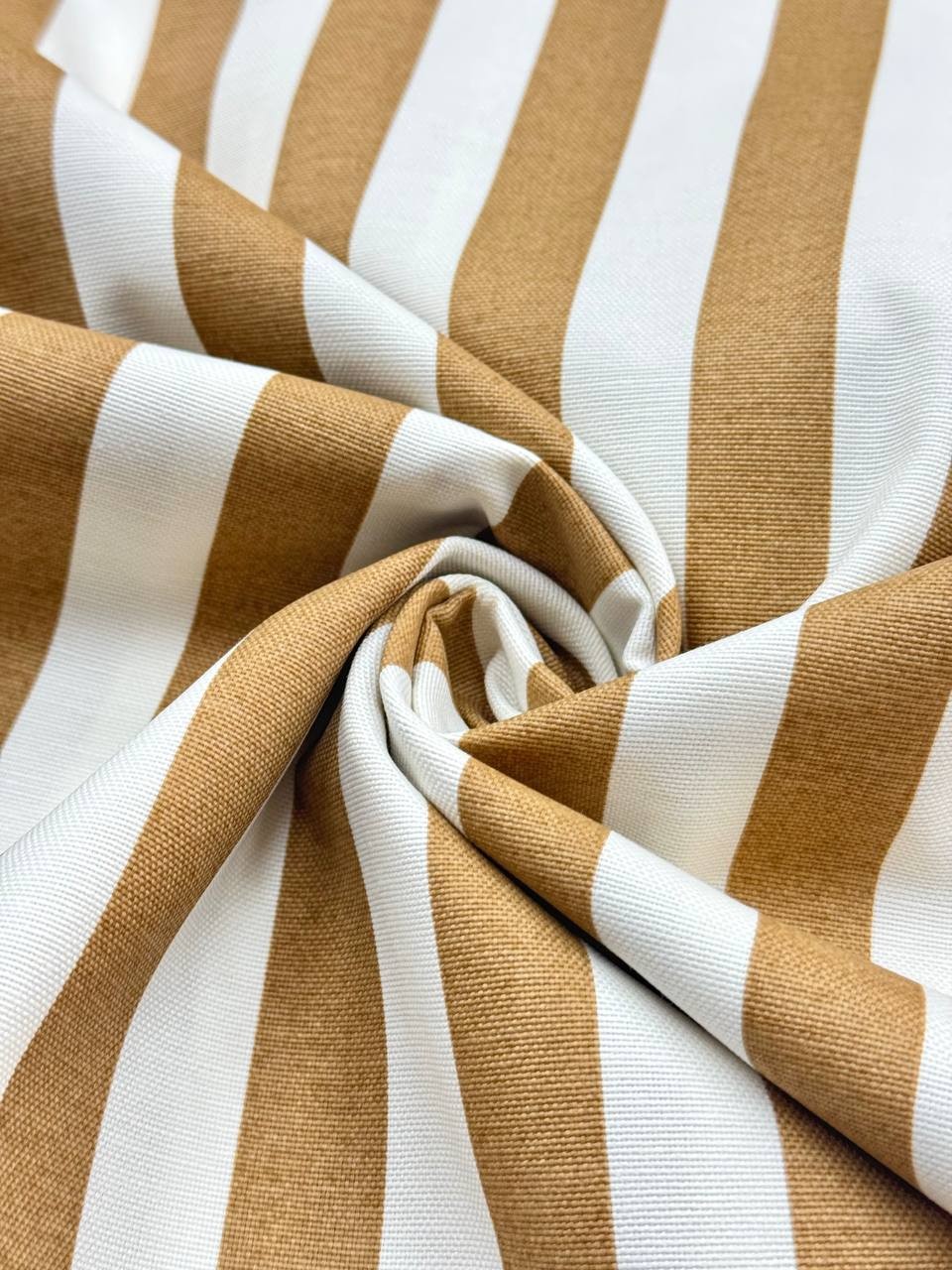 Brown Striped Duck Fabric - Duck Cloth