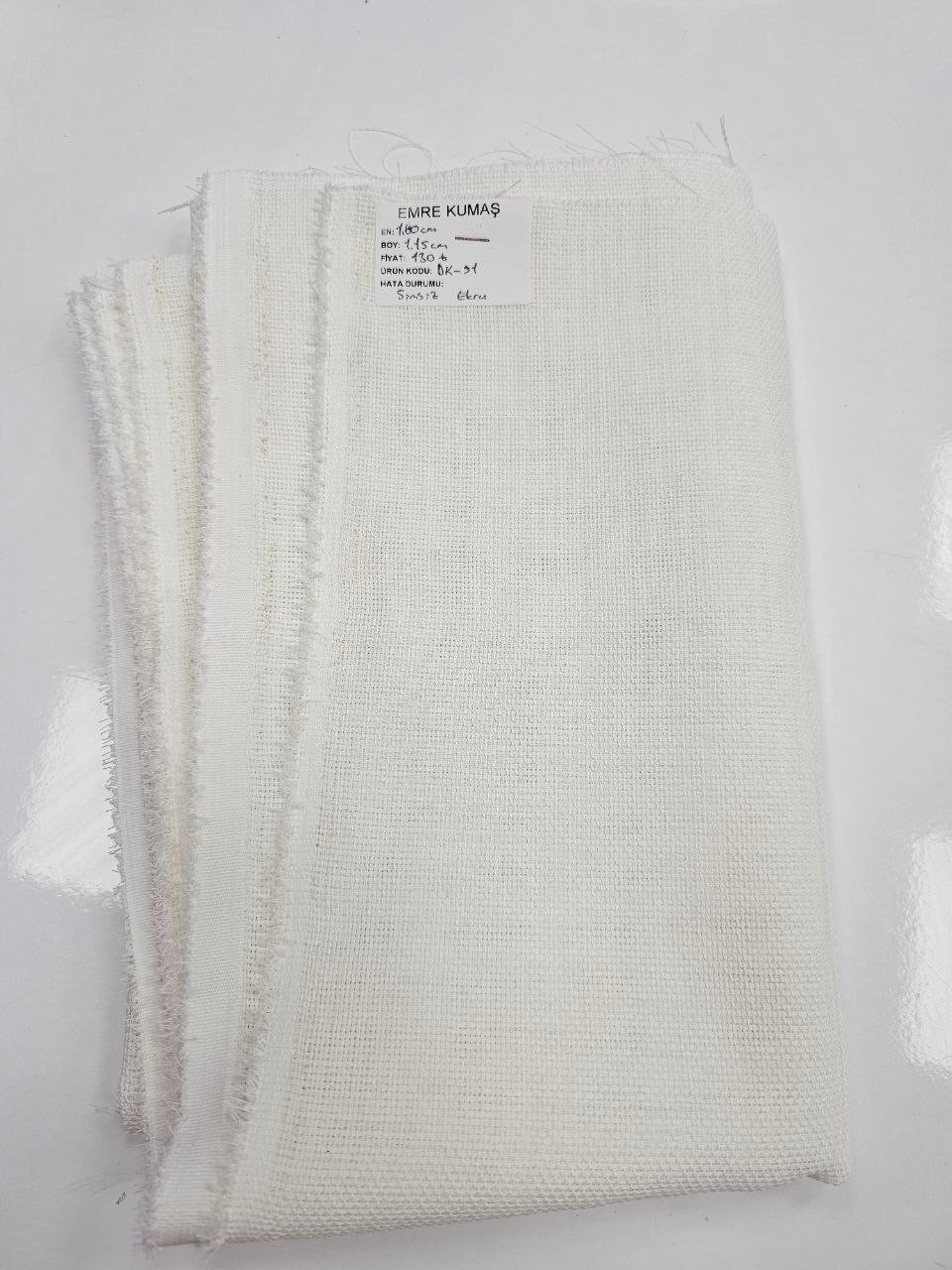 Ekru Renk Simsiz Linen Kumaş