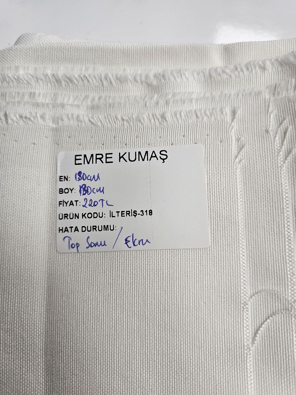 Ekru Renk Duck Kumaş