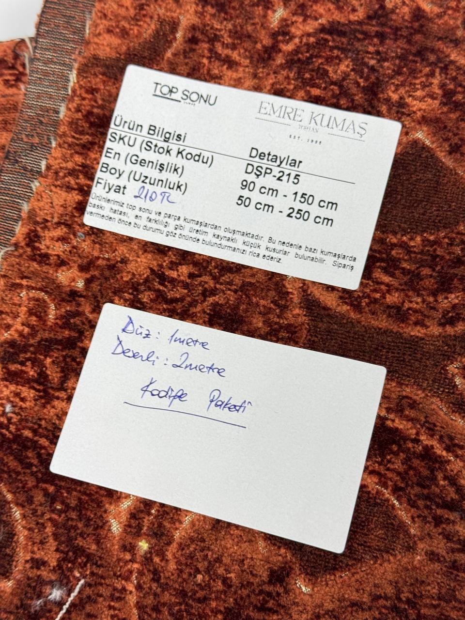 Kadife Döşemelik Kumaş - Döşemelik Paket Kumaş