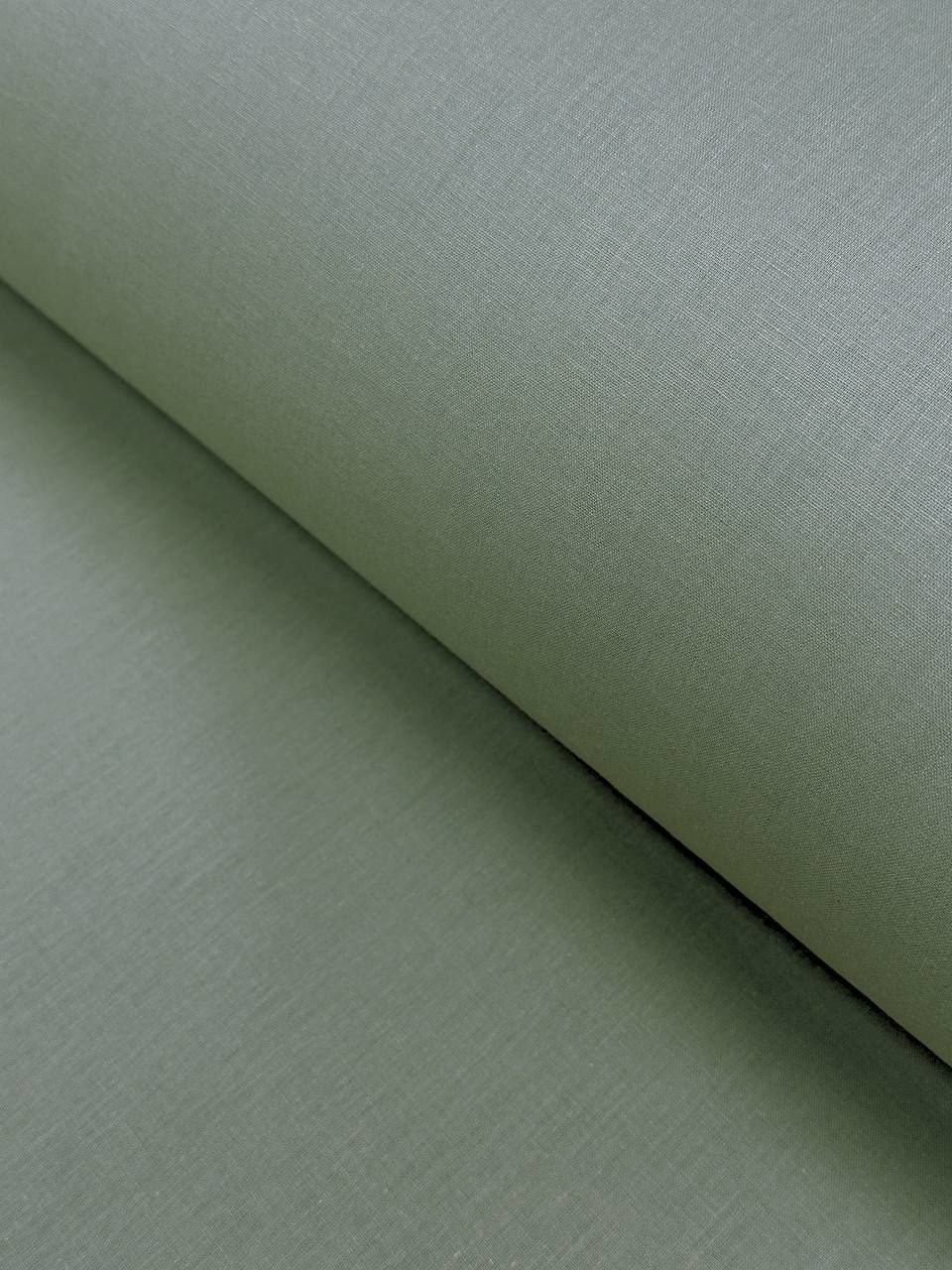 Zeytin Yeşili Nevresimlik Organik Poplin Kumaş