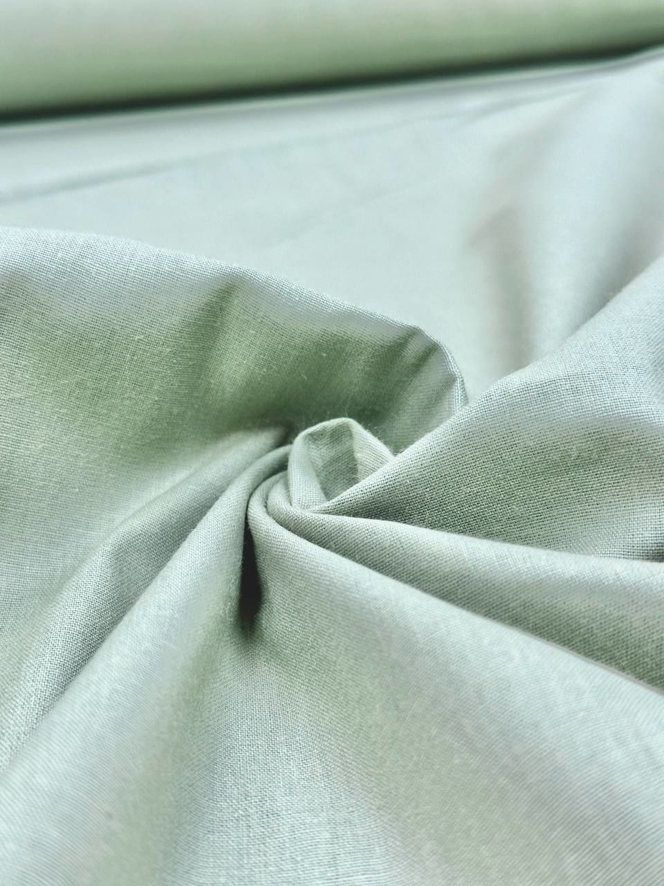 Çağla Yeşili Nevresimlik Organik Poplin Kumaş