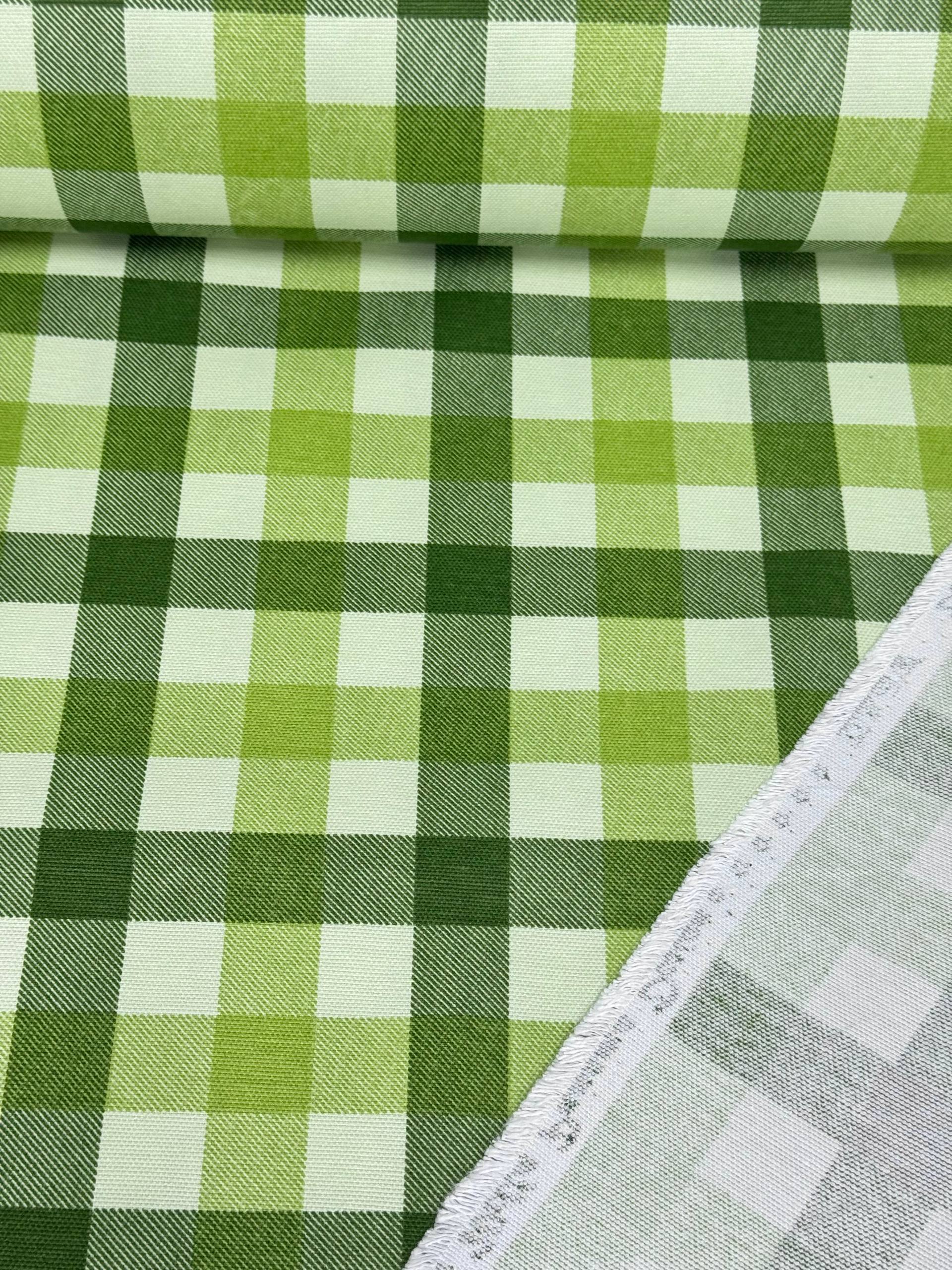 Black Checkered Duck Fabric - Duck Cloth