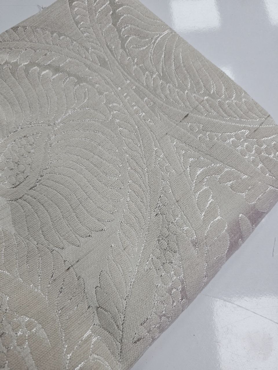 Cappuccino Patterned Chenille Pique Fabric