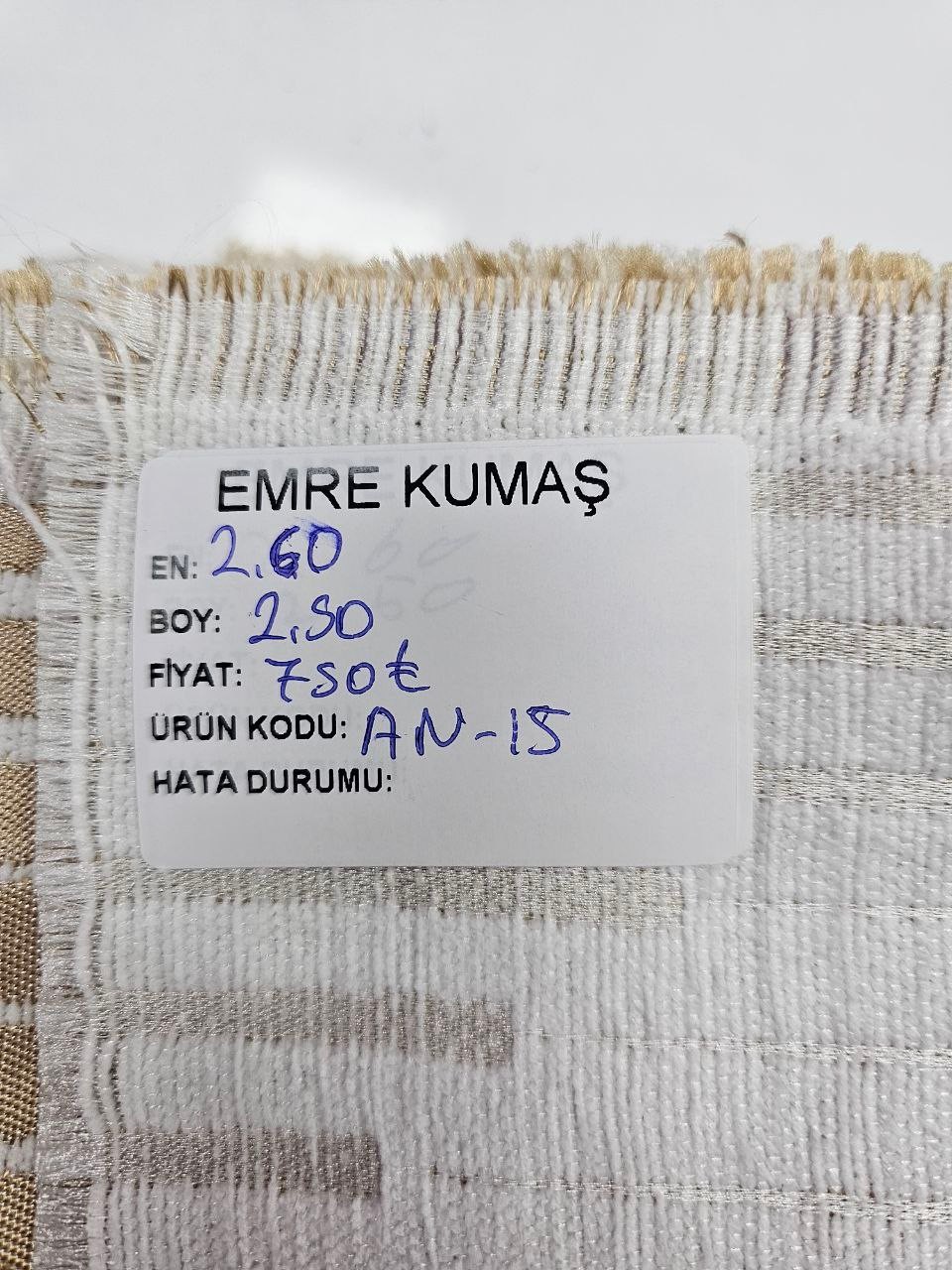 Kapuçino Çizgi Desenli Şönil Pike Kumaşı