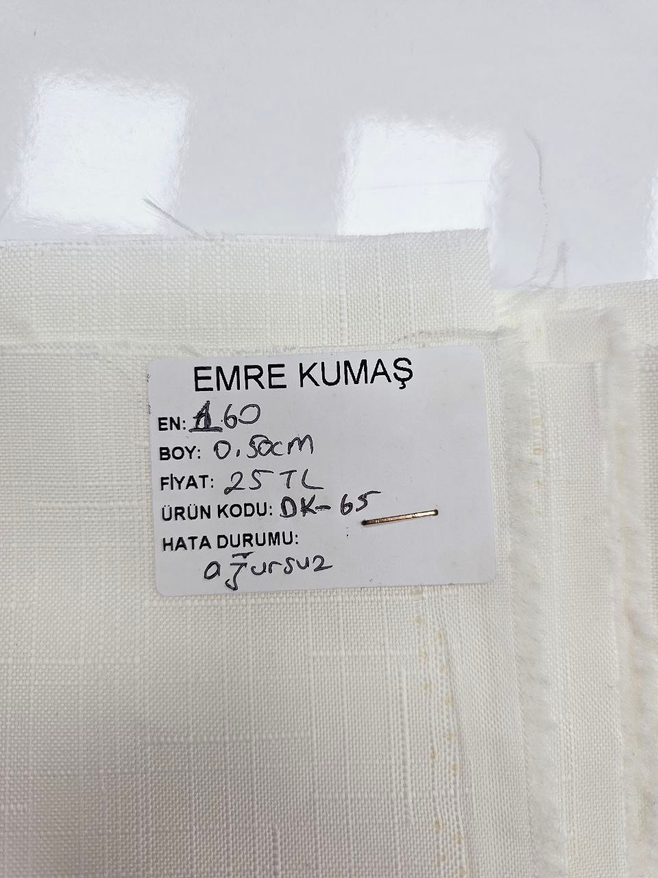 Ekru Ajursuz İsveç Keteni Kumaş