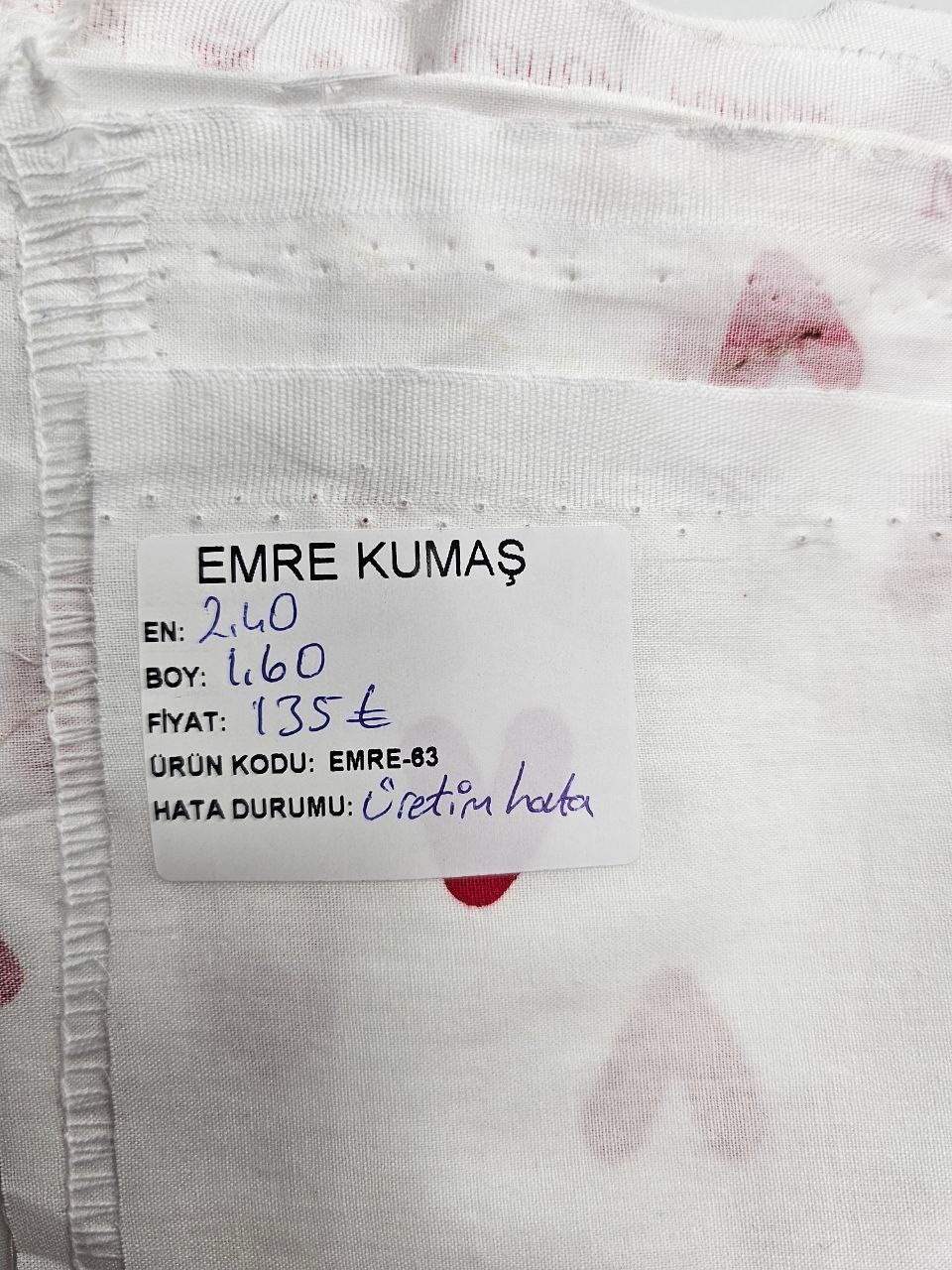 Poplin Fabric for Bed Linen with Heart Pattern