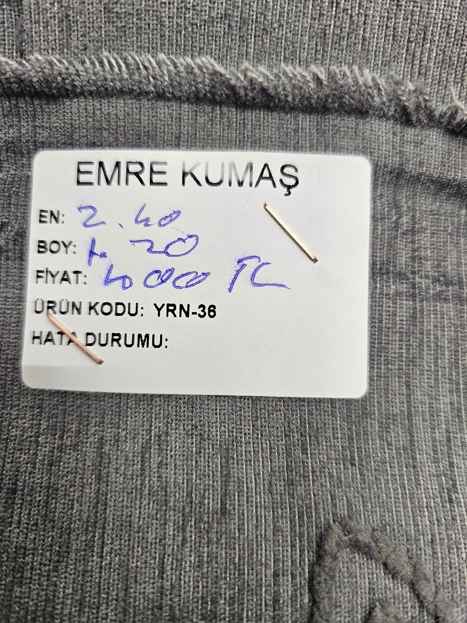 Antrasit Nilüfer Desenli Hera Pike Kumaşı