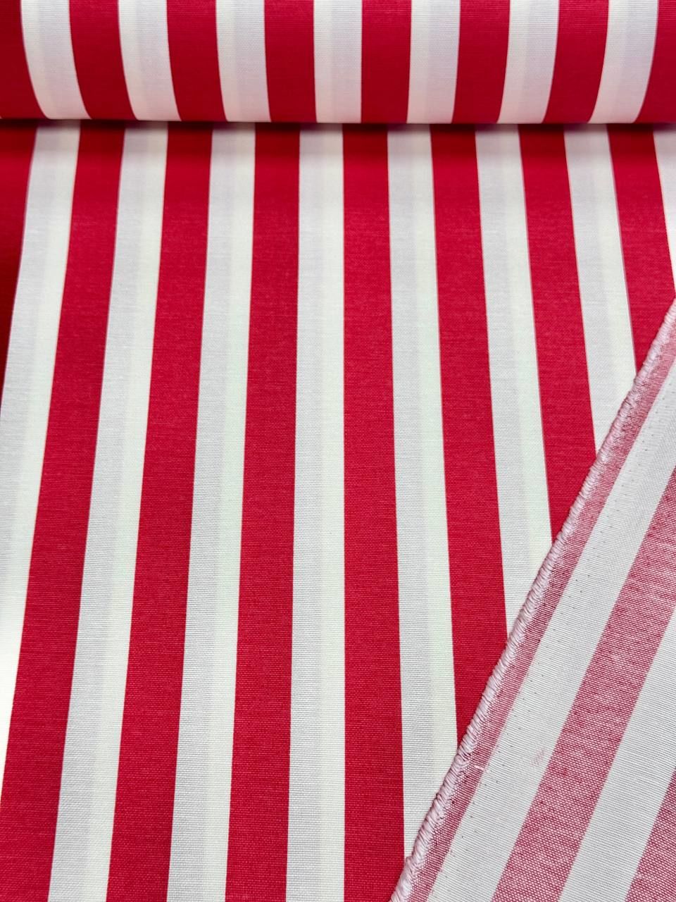 قماش البطة المخططة باللون الأحمر - قماش البطة