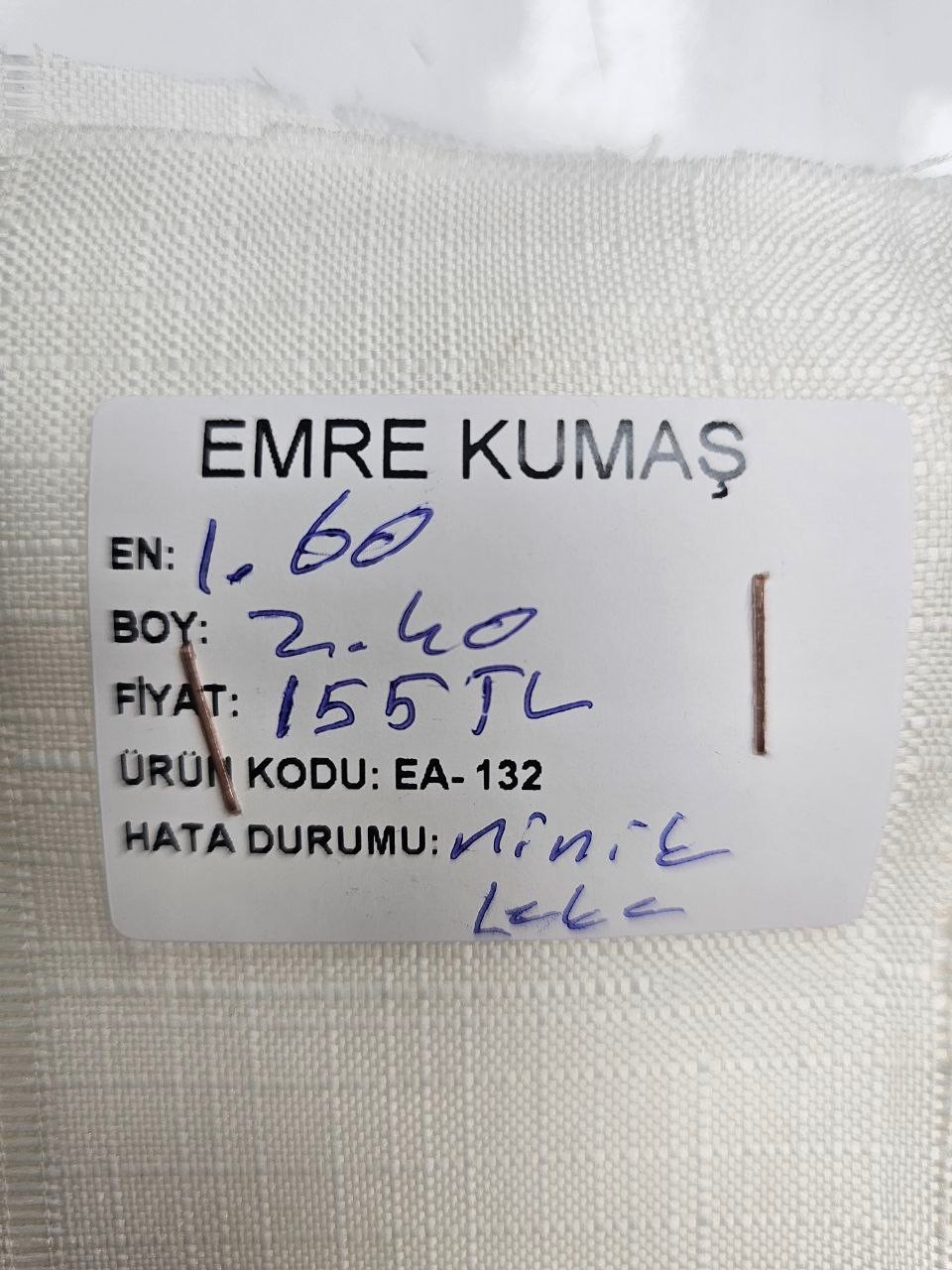 Ekru Ajurlu İsveç Keteni Kumaş
