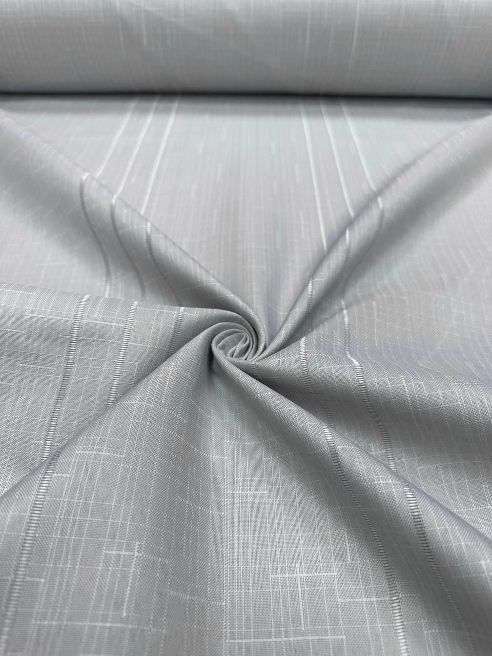 Gray Openwork Swedish Linen Carefree Tablecloth Fabric