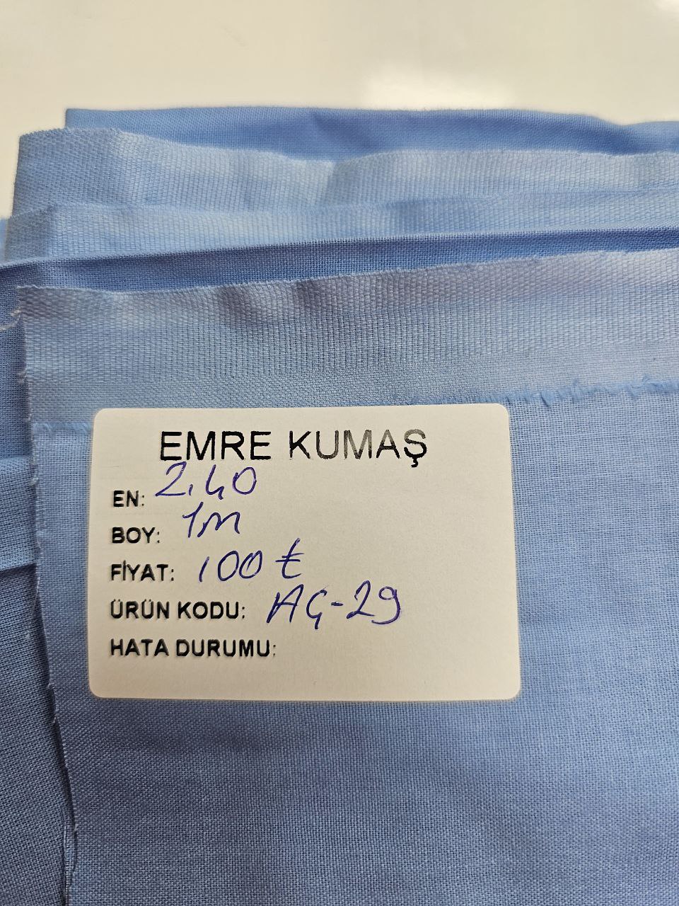 Bebe Mavi Renk Nevresimlik Poplin Kumaş