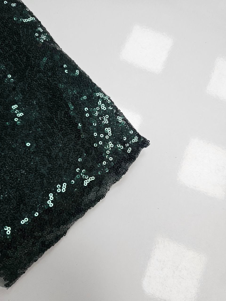 Emerald Green Color Sequin Fabric
