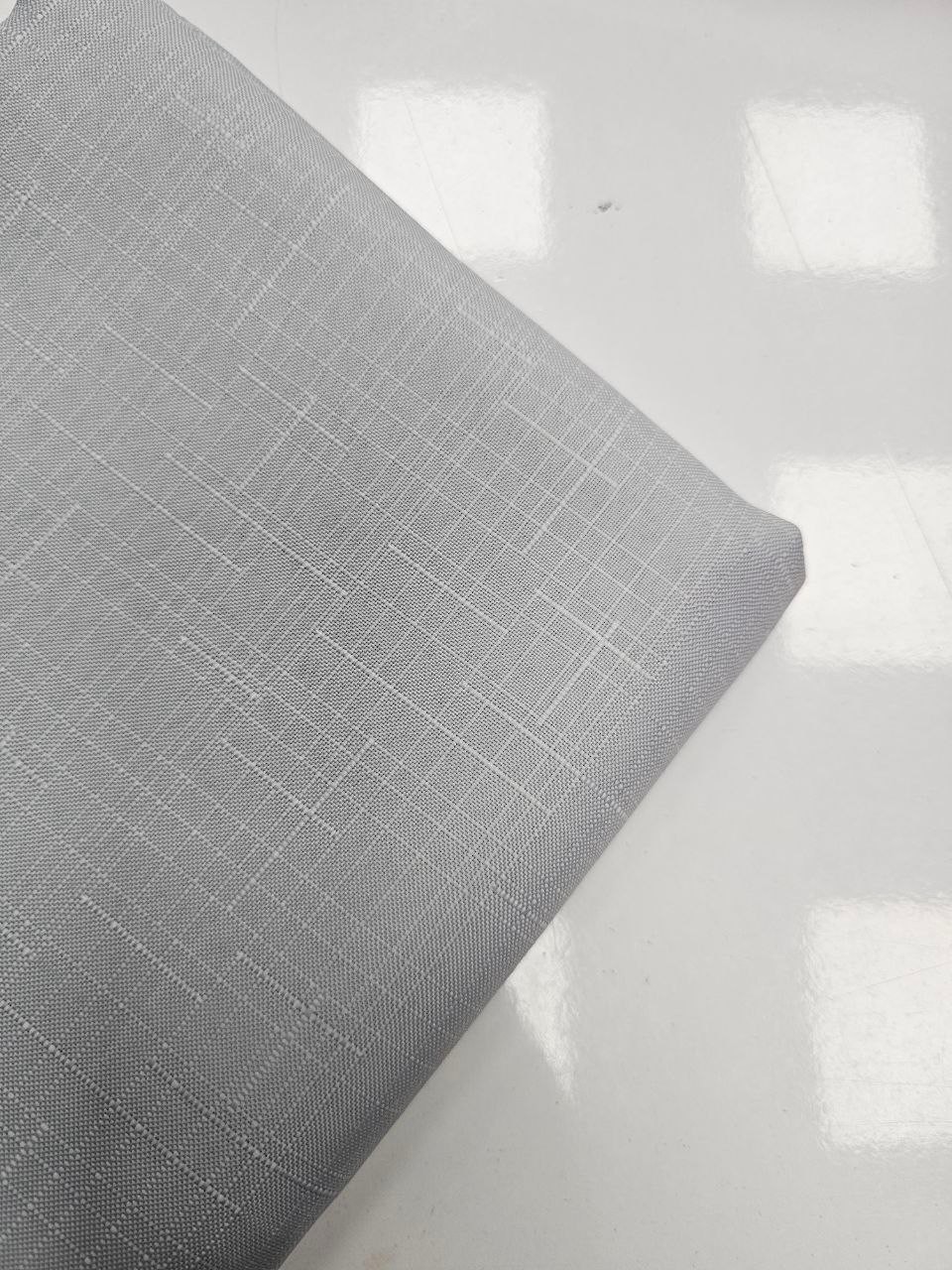 Grey Openwork Swedish Linen Fabric