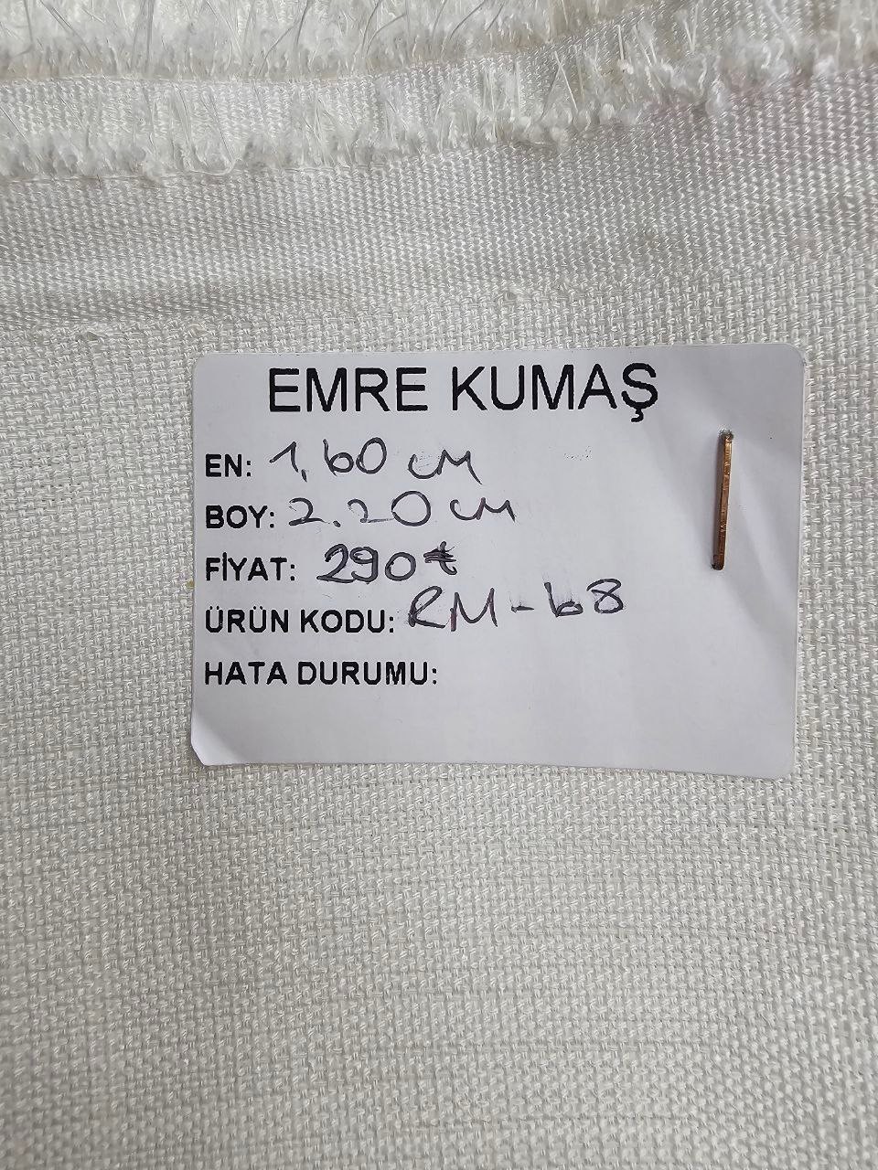 Ekru Renk Simsiz Gardenya Kumaş