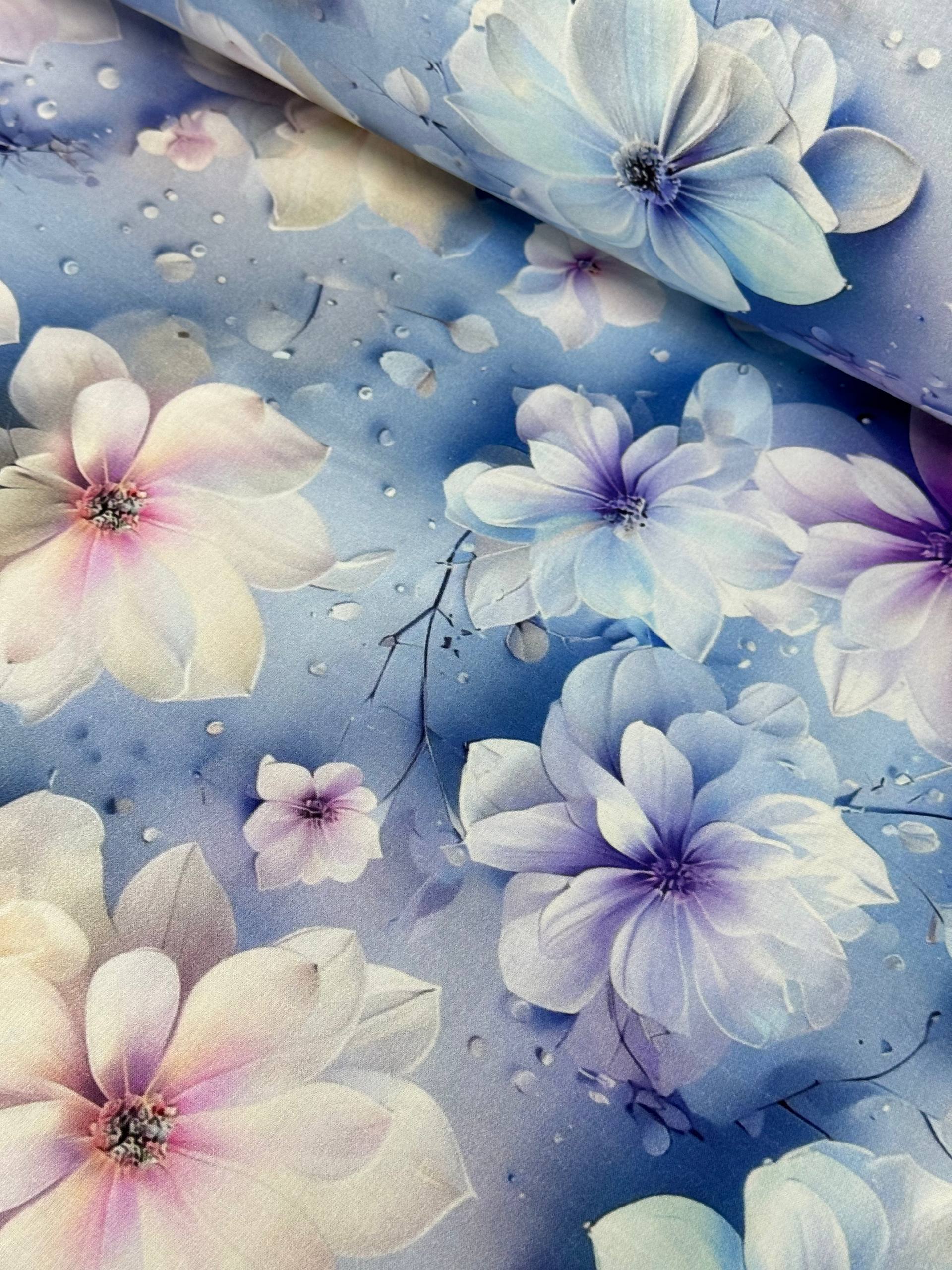 Dijital Baskı Desenli Nevresimlik Poplin Kumaş