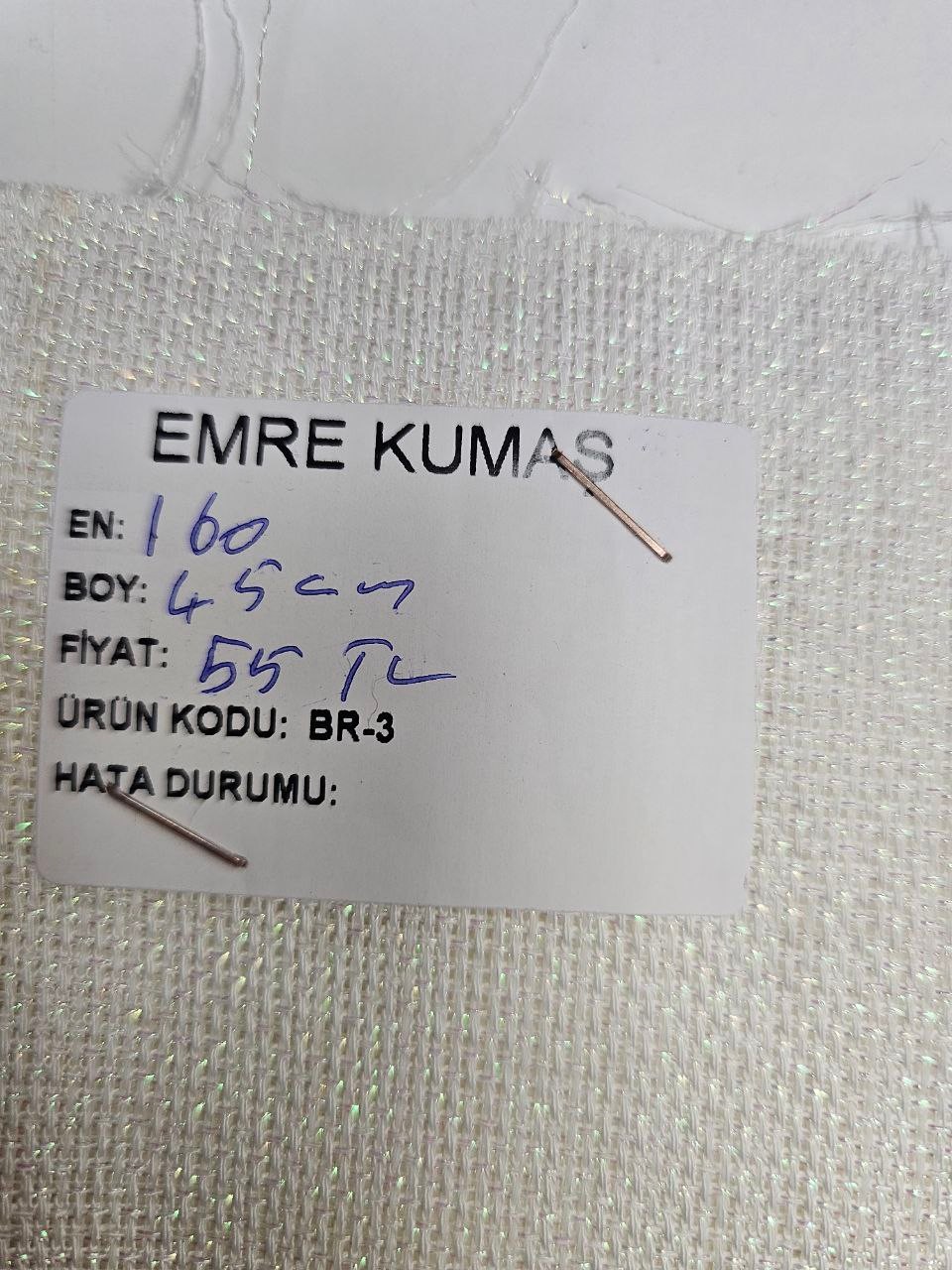 Ekru Simli Linen Kumaş