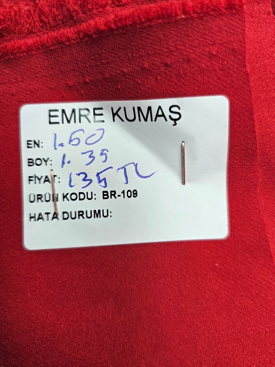 Kırmızı Renk Giyimlik Krep Kumaş