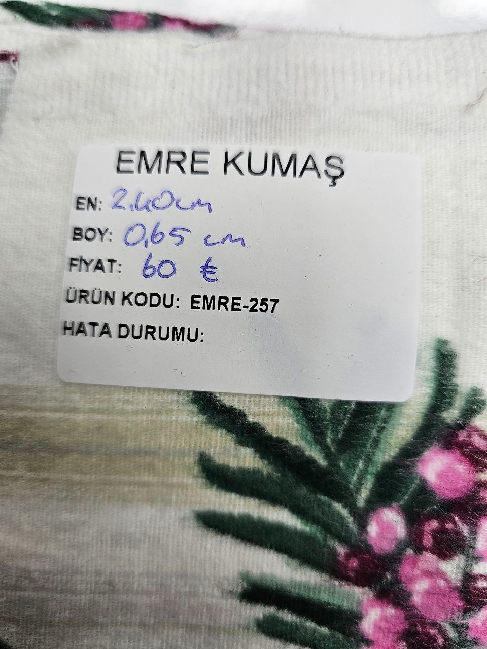 Mini Tomurcuk Desenli Nevresimlik Pazen Kumaş