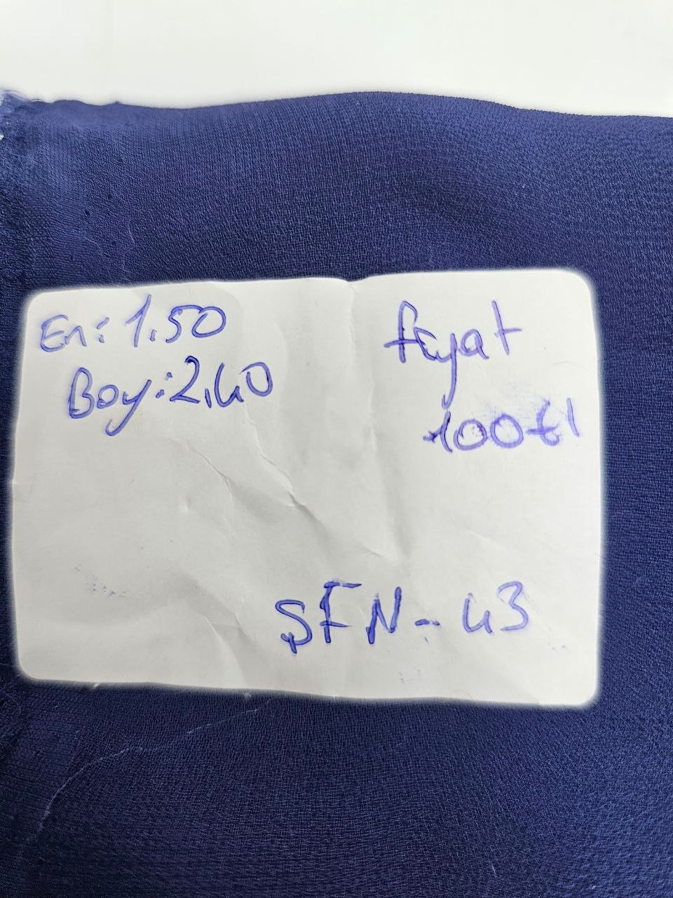 Koyu Lacivert Renk Şifon Kumaş