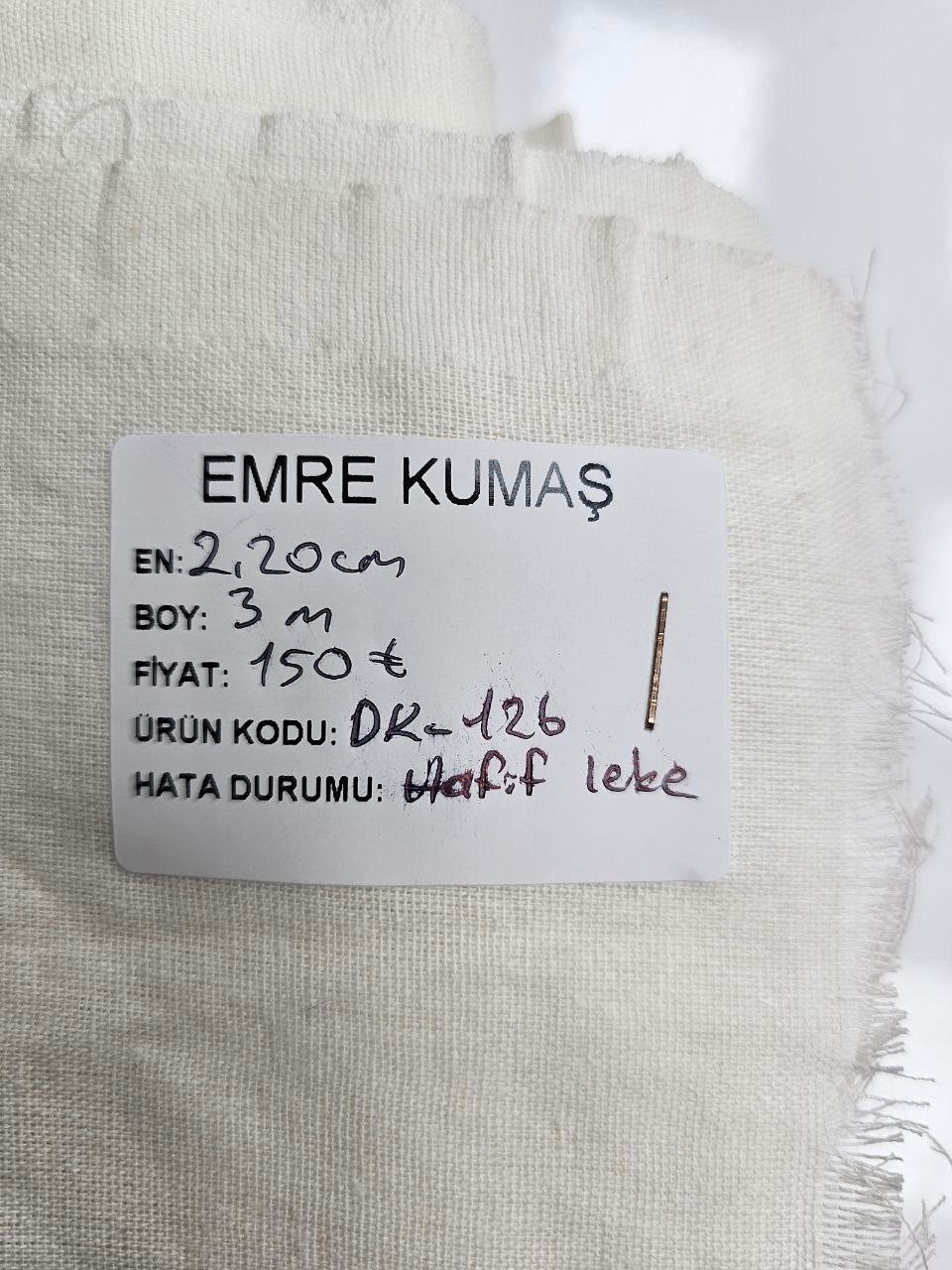 Beyaz Renk Amerikan Bezi Kumaşı