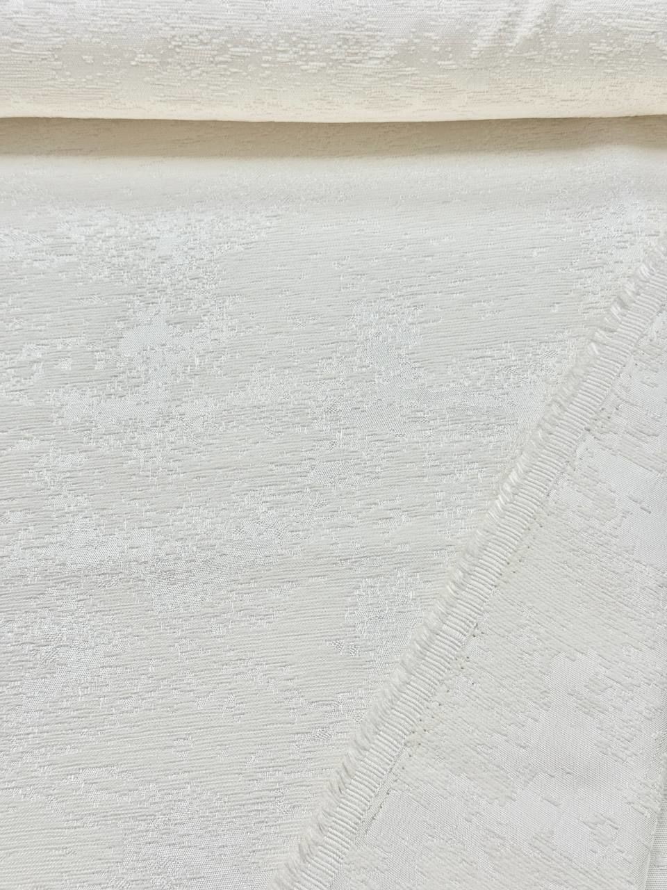 Ekru Bulut Desenli Şönil Pike Kumaş