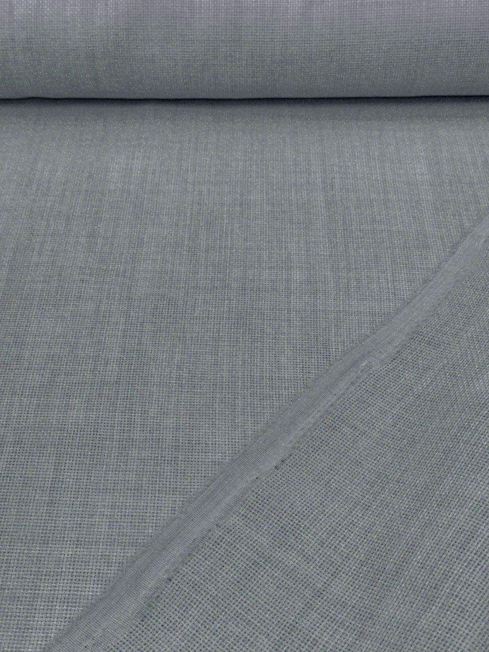 Gri Simli Linen Kumaş