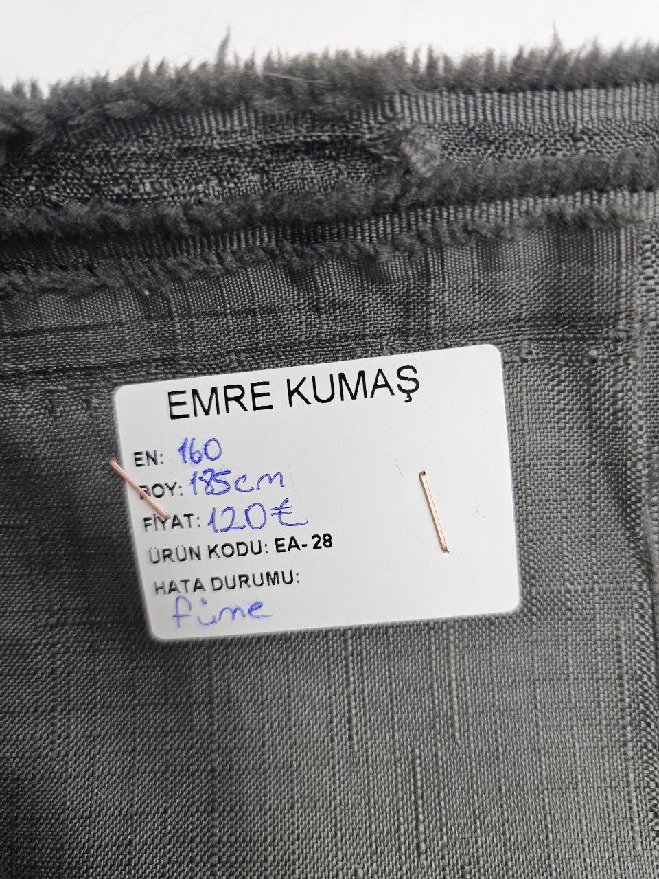 Füme Renk İsveç Keteni Kumaşı