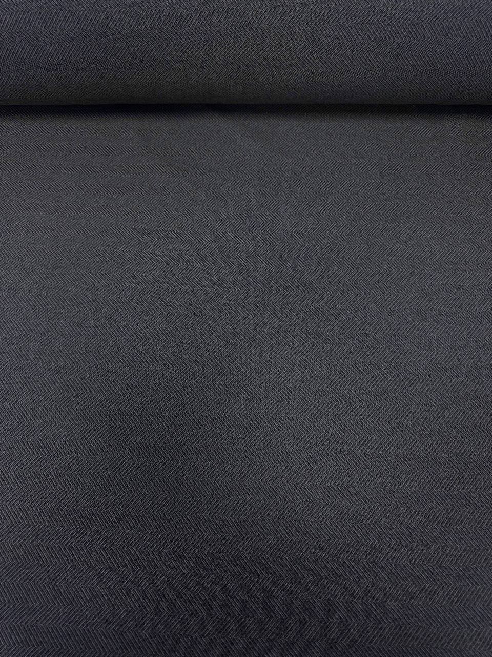 Keten Döşemelik Kumaş - Siyah Şerit Desen