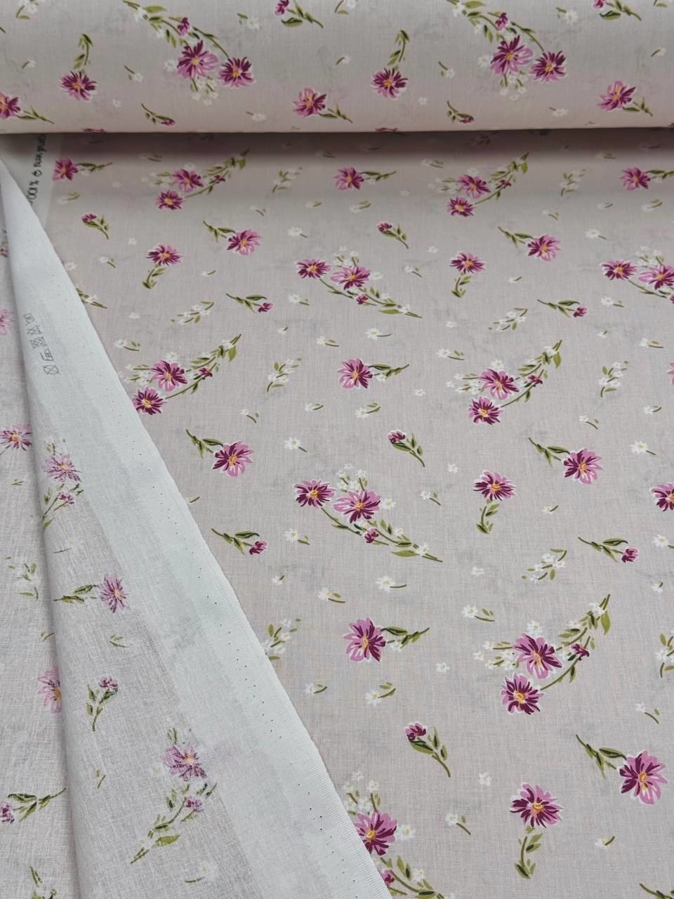 Poplin Duvet Cover Fabric with Tiny Flower Pattern