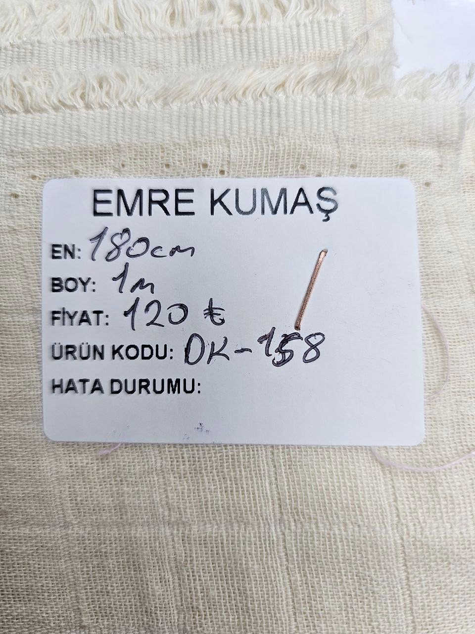 Kapuçino Renk Müslin Bezi Kumaşı