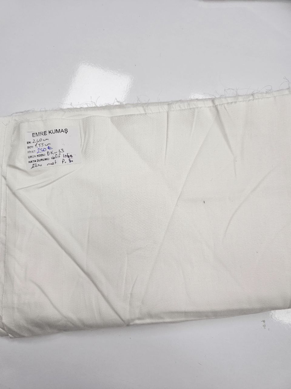 Ecru Color Matte Cotton Satin Fabric