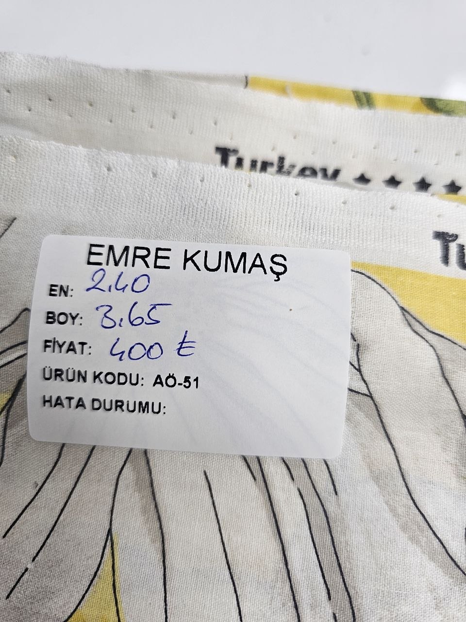 Desenli Nevresimlik Poplin Kumaş