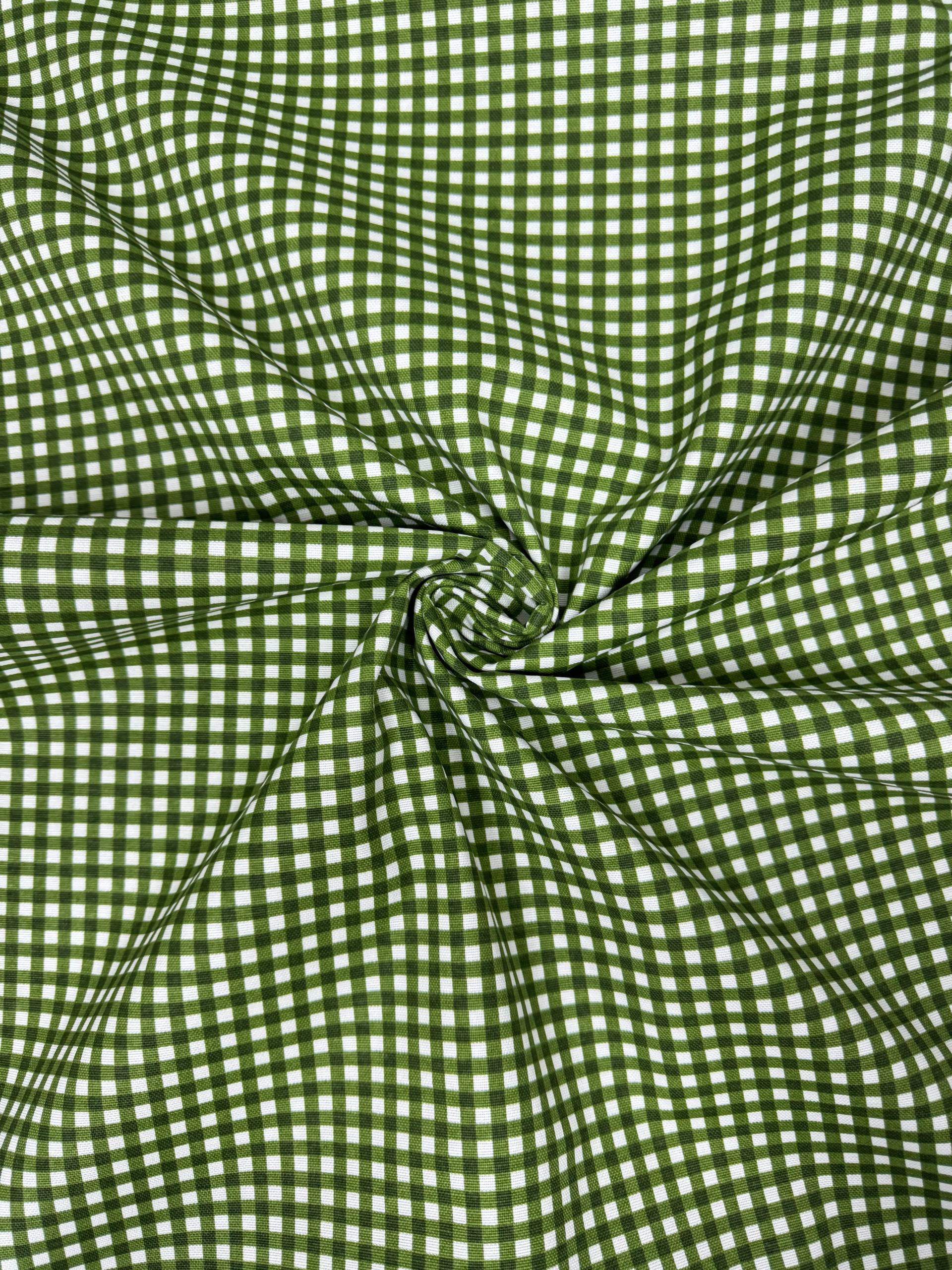 Brown Gingham Duck Fabric - Duck Cloth