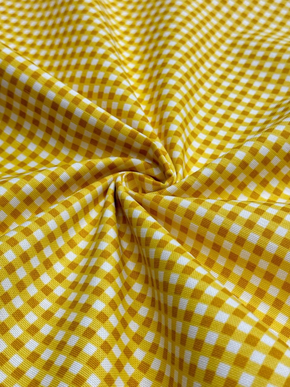 قماش البطة المربعات الصفراء - قماش البطة