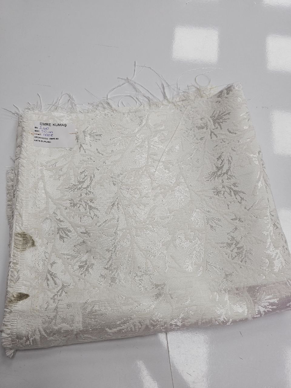 Chenille Pique Fabric with Tree of Life Pattern
