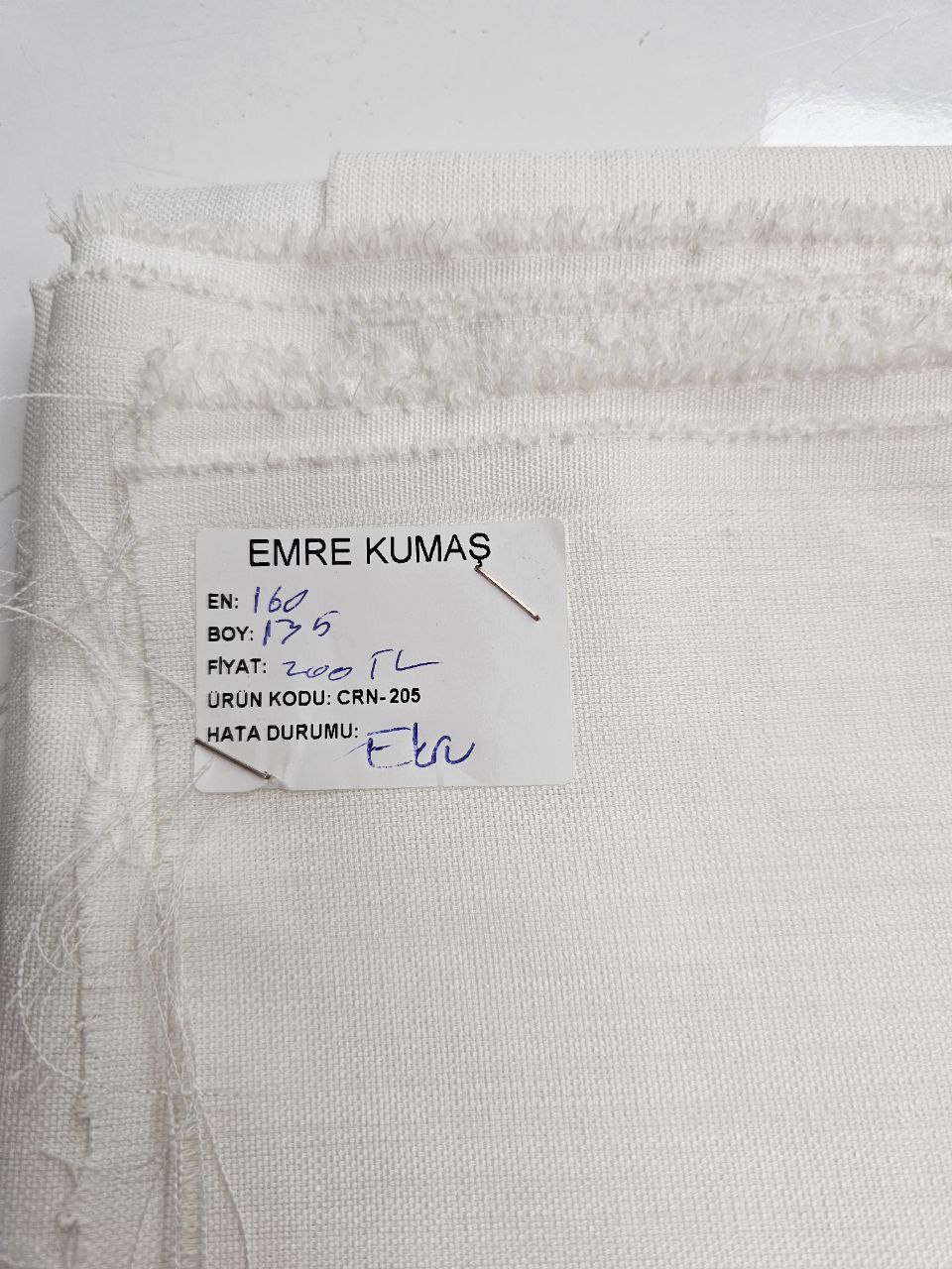 Ekru Renk Simsiz Gardenya Kumaş