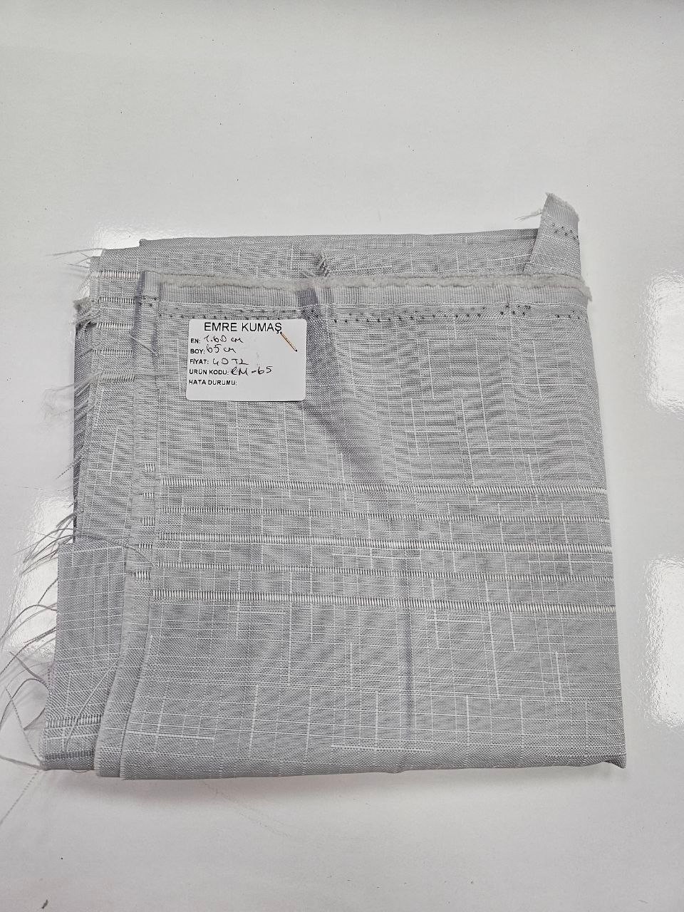 Gri Ajurlu İsveç Keteni Kumaş