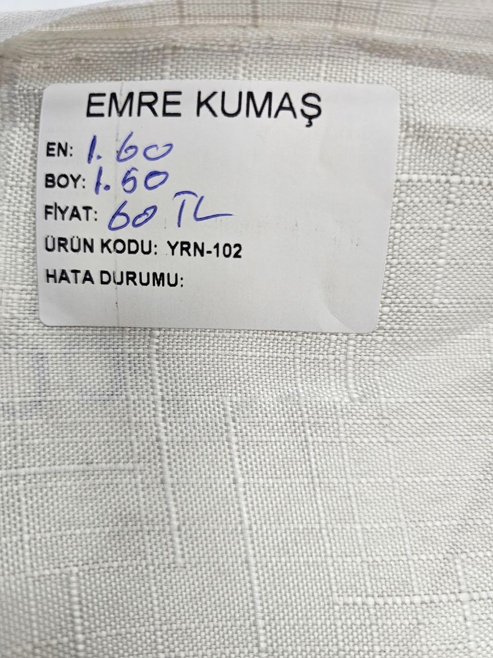 Ekru Ajurlu İsveç Keteni Kumaş