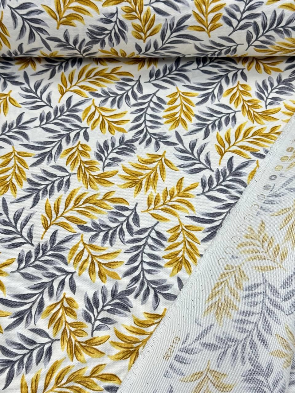 قماش بطة بنقشة غصن أصفر - قماش بطة