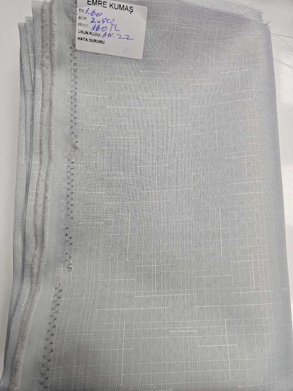 Grey Openwork Swedish Linen Fabric