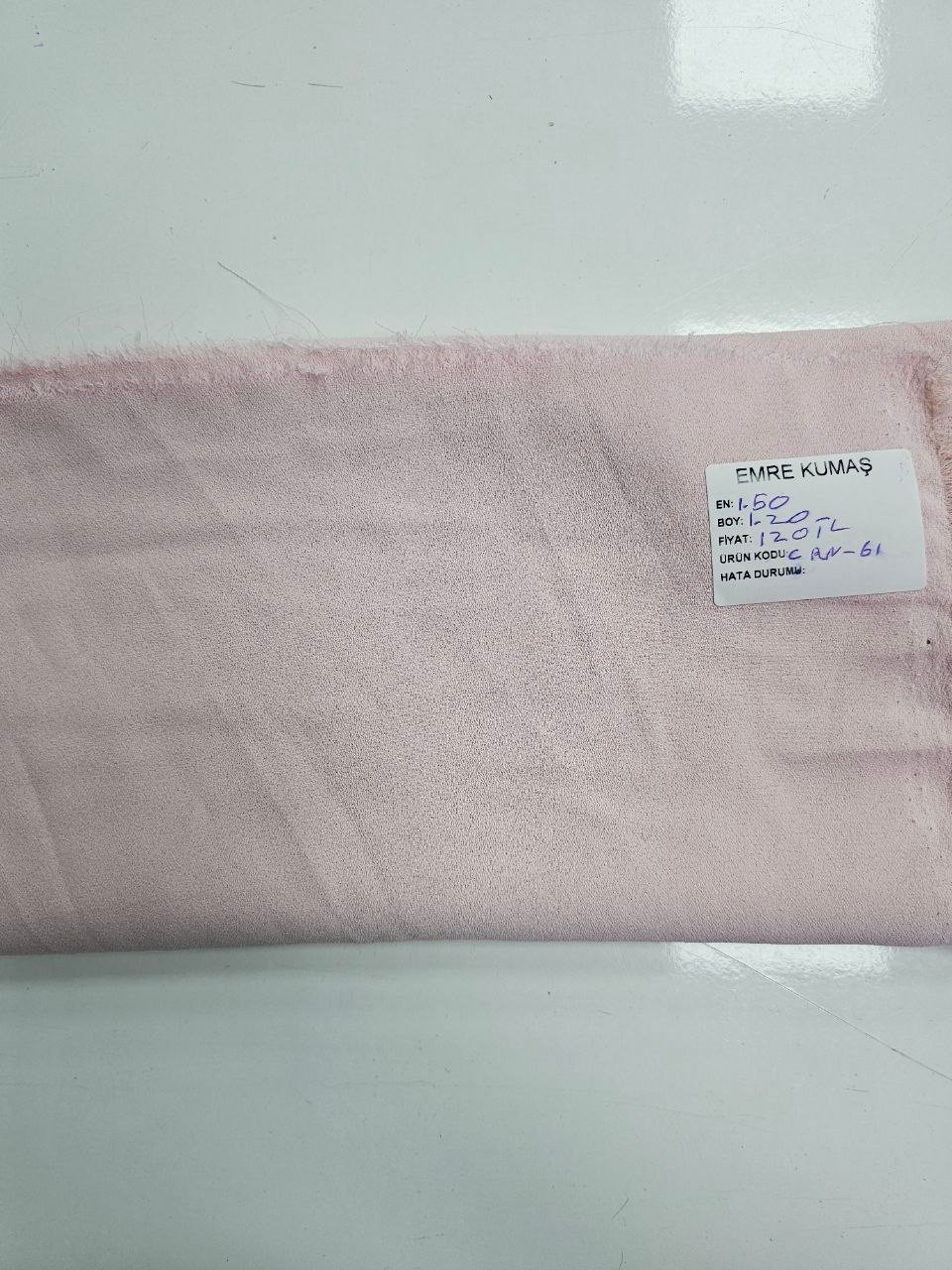 Pudra Pembe Renk Giyimlik Krep Kumaş