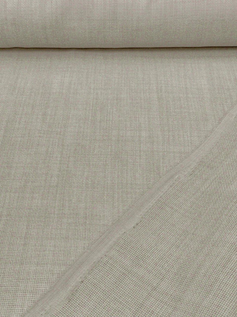 Kapuçino Simli Linen Kumaş